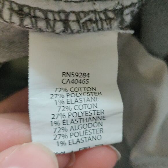 Place size 5 gray jeans straight leg distressed frayed hem adjustable waist - Picture 7 of 8